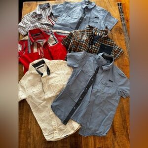 Sean John 100% cotton bundle of 6 Casual Button Down Shirts tops boys medium EUC